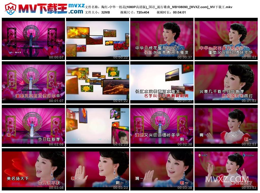 陶红-中华一枝花(1080P高清版)_国语_流行歌曲_MB108090